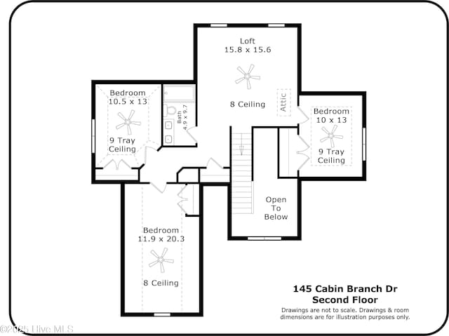 145 Cabin Branch Dr, Carthage, NC 28327 - floor plan / room layout