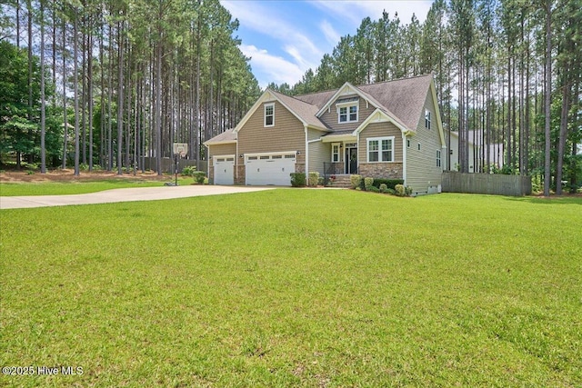 145 Cabin Branch Dr, Carthage, NC 28327 - craftsman inspired home with concrete driveway and a front yard