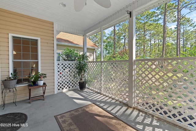 354 N Hills Dr, Southport, NC 28461 - sunroom / solarium featuring a ceiling fan