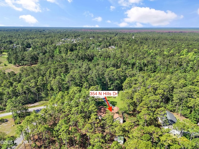 354 N Hills Dr, Southport, NC 28461 - aerial view of property and surrounding area featuring a forest