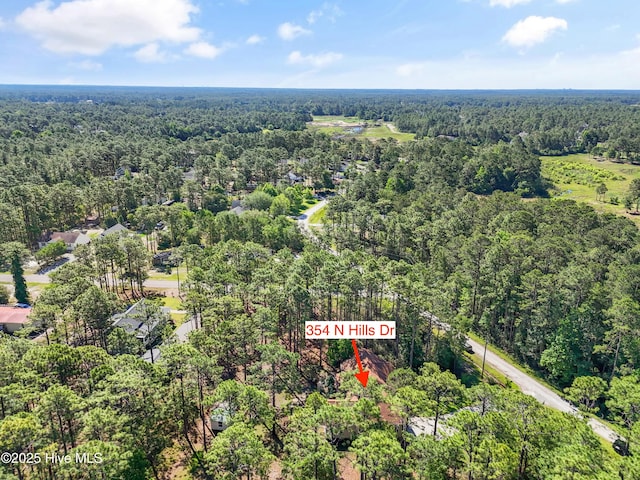 354 N Hills Dr, Southport, NC 28461 - aerial overview of property's location with a forest