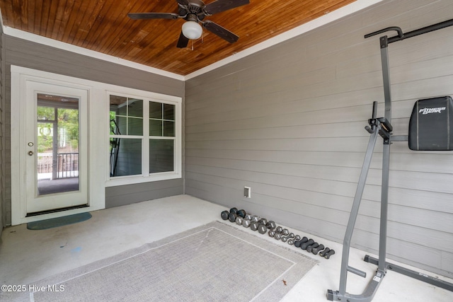 125 Steeplechase Way, Southern Pines, NC 28387 - view of patio / terrace featuring a ceiling fan