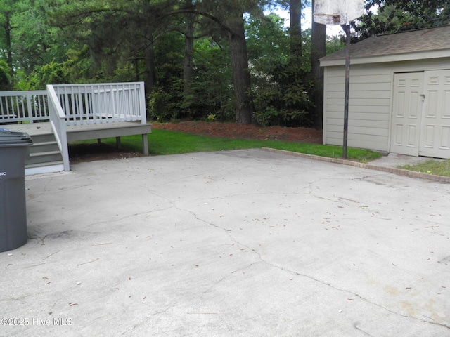 view of patio / terrace with a deck