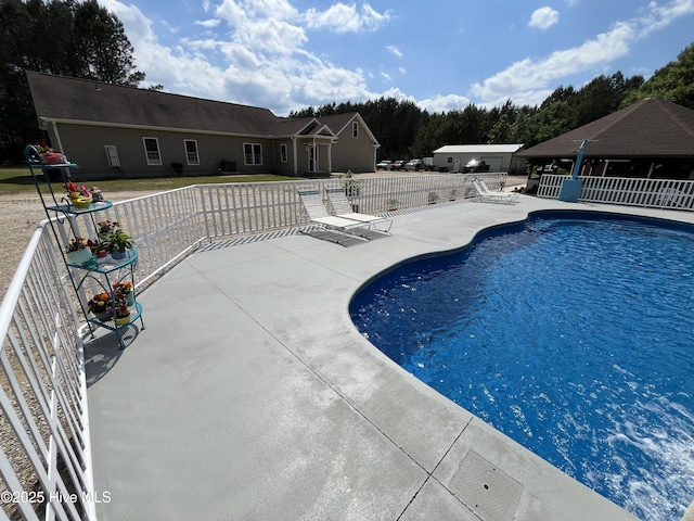 2483 Mcneill Hobbs Rd, Bunnlevel, NC 28323 - view of pool with a patio area and fence