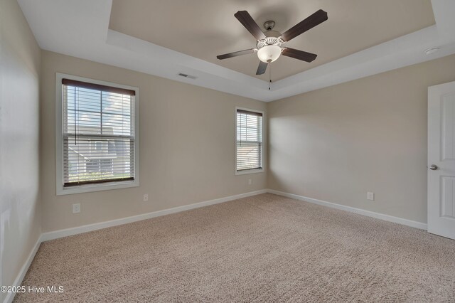 1232 Teakwood Dr, Greenville, NC 27834 - empty room with a tray ceiling, plenty of natural light, carpet floors, and baseboards