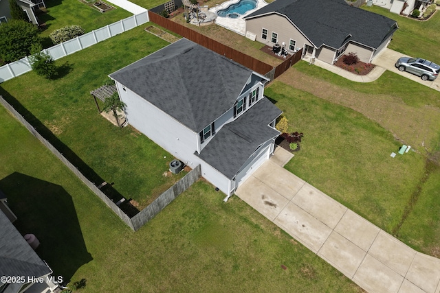 1232 Teakwood Dr, Greenville, NC 27834 - aerial view of property and surrounding area featuring a pool