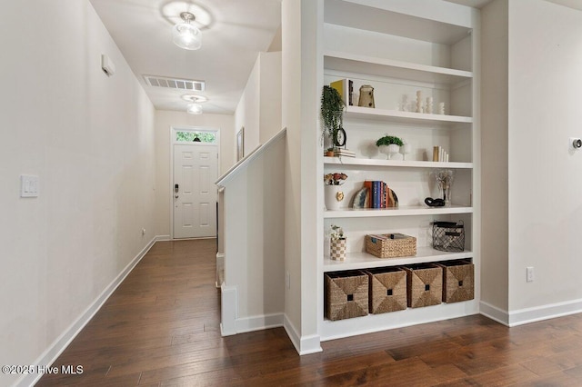 270 Wembley Dr, Clayton, NC 27527 - corridor featuring dark wood-style floors and baseboards