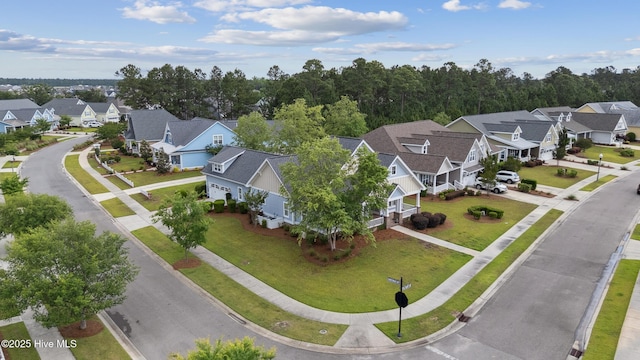 aerial view of residential area