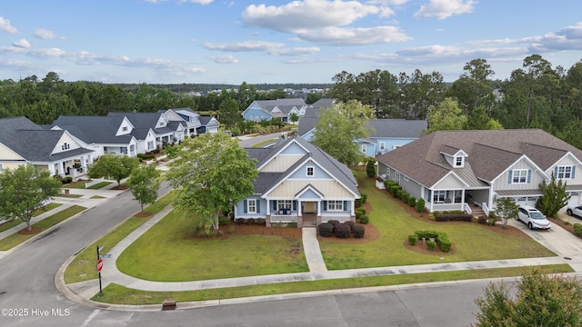 aerial perspective of suburban area