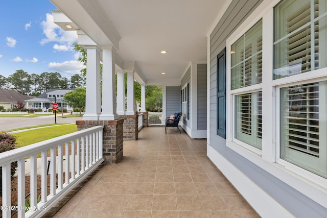 view of patio / terrace with a porch