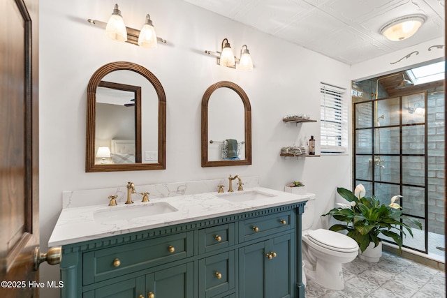 45 Fairway Dr, Shallotte, NC 28470 - full bath with toilet, tiled shower, and double vanity