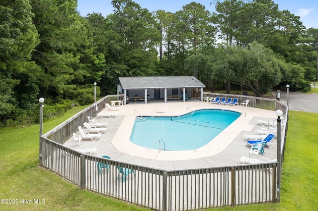 45 Fairway Dr, Shallotte, NC 28470 - community pool with a patio and view of wooded area