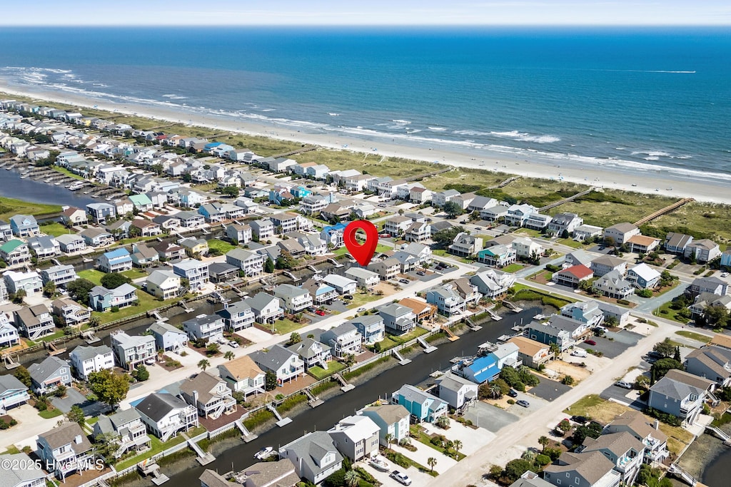 427 Sailfish St, Sunset Beach, NC 28468 - view of property location with extended coastline and nearby suburban area