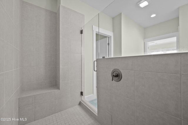 357 Spicer Lake Dr, Holly Ridge, NC 28445 - bathroom featuring a stall shower and tile patterned floors
