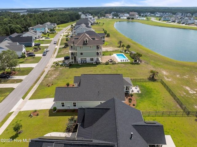 357 Spicer Lake Dr, Holly Ridge, NC 28445 - aerial perspective of suburban area featuring a large body of water