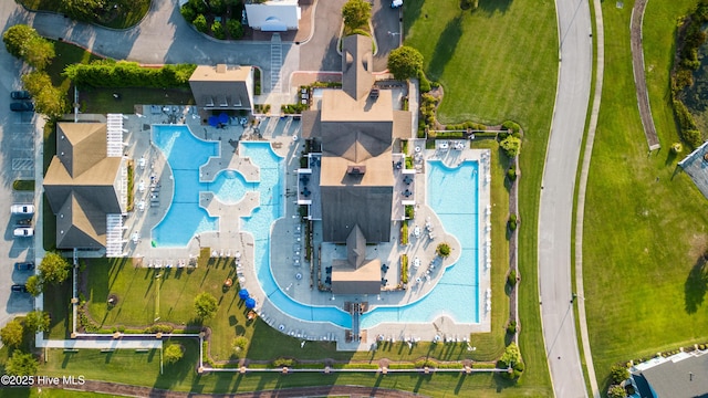 357 Spicer Lake Dr, Holly Ridge, NC 28445 - bird's eye view of a pool area