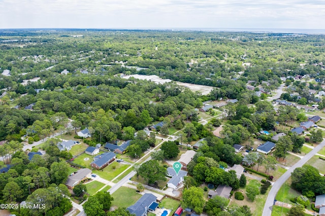 aerial view of a forest