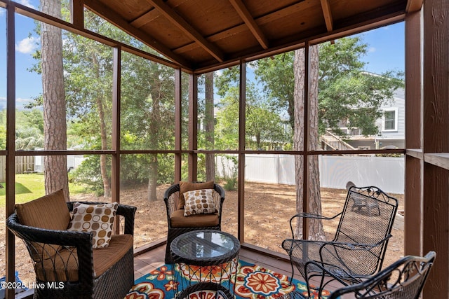 159 NE 31st St, Oak Island, NC 28465 - sunroom featuring vaulted ceiling