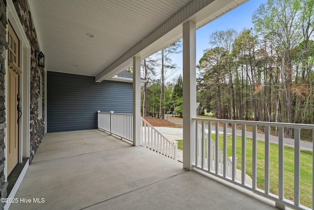 view of patio / terrace featuring covered porch