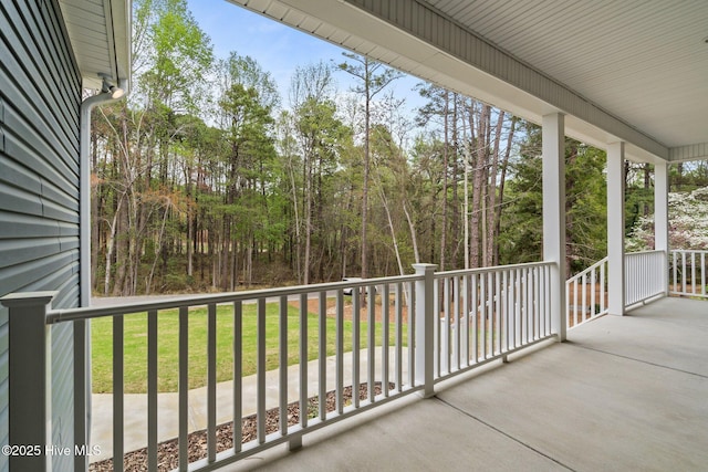 balcony with covered porch