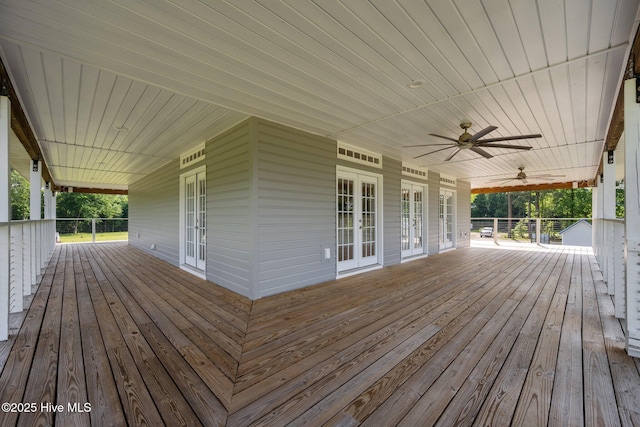 2142 Raccoon Rd, Willard, NC 28478 - wooden terrace with french doors
