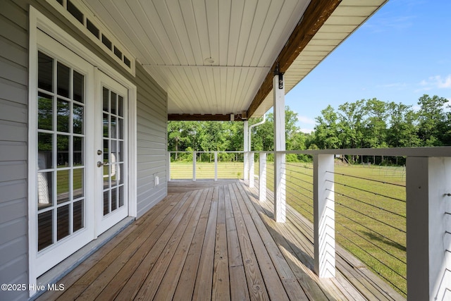 2142 Raccoon Rd, Willard, NC 28478 - deck featuring french doors