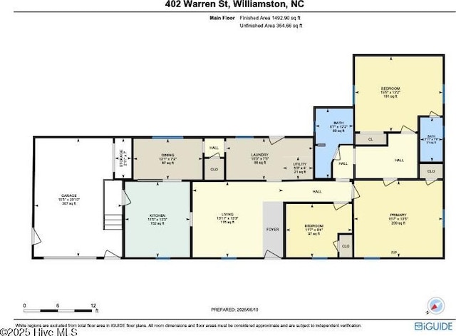 402 Warren St, Williamston, NC 27892 - room layout