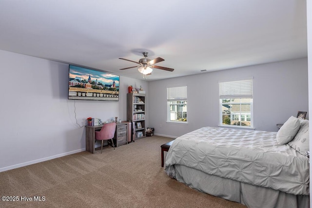 308 Isabelle St Lot # 986, New Bern, NC 28560 - bedroom with baseboards, carpet flooring, and ceiling fan