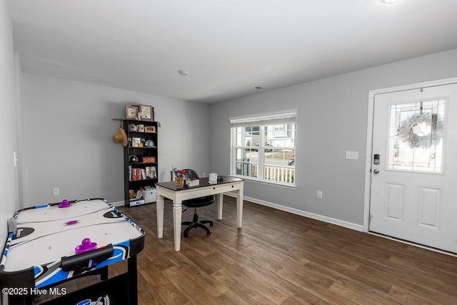 308 Isabelle St Lot # 986, New Bern, NC 28560 - office area with dark wood-style flooring and baseboards