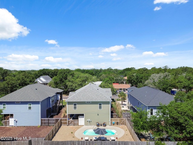 152 NW 1st St, Oak Island, NC 28465 - aerial view of residential area with a pool