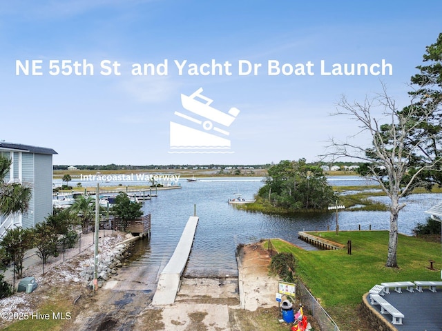 152 NW 1st St, Oak Island, NC 28465 - water view featuring a boat ramp