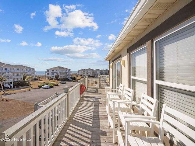 balcony with a residential view