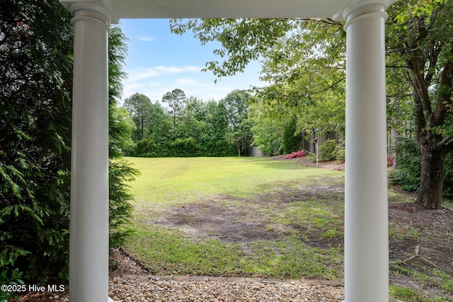 view of grassy yard