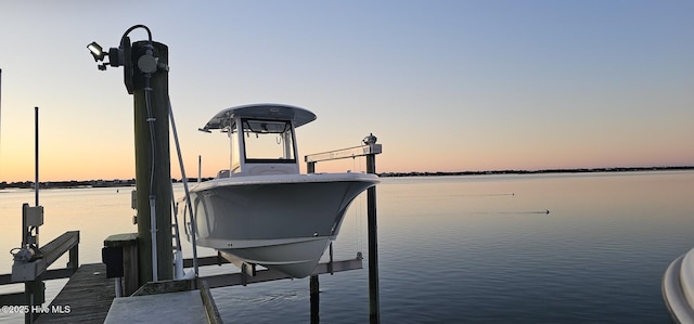 L15R Shipyard Ln, Hampstead, NC 28443 - dock area featuring boat lift and a water view