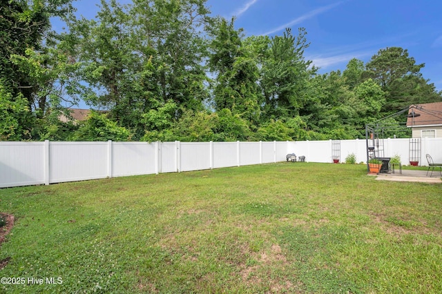 view of yard featuring a patio