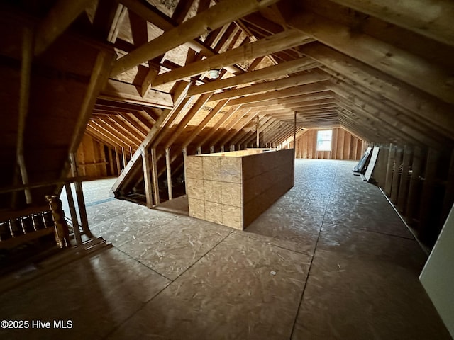 146 N Ravenwood Ln, Belhaven, NC 27810 - unfinished attic featuring an upstairs landing