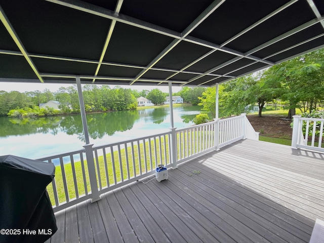 105 Argosy Dr, New Bern, NC 28560 - wooden deck with a water view