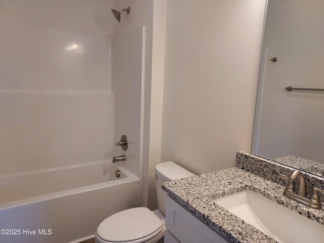 97 Hadnot Dr Unit B, Swansboro, NC 28584 - bathroom featuring toilet, vanity, and shower / bath combination