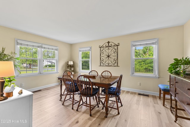209 Inlet Dr, Wilmington, NC 28411 - dining space featuring light wood-type flooring and baseboards