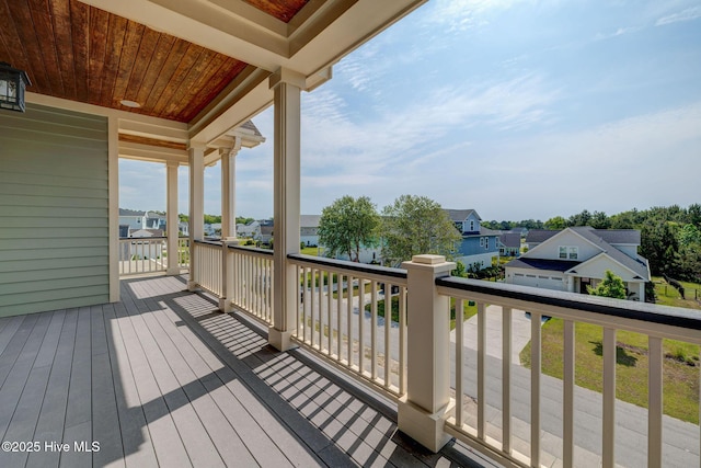 353 Spicer Lake Dr, Holly Ridge, NC 28445 - wooden deck with a residential view