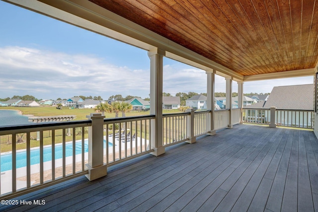 353 Spicer Lake Dr, Holly Ridge, NC 28445 - wooden terrace with a residential view