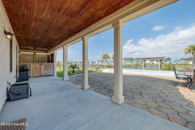 353 Spicer Lake Dr, Holly Ridge, NC 28445 - view of patio / terrace featuring grilling area and fence