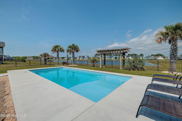 353 Spicer Lake Dr, Holly Ridge, NC 28445 - view of swimming pool with a patio area and a pergola