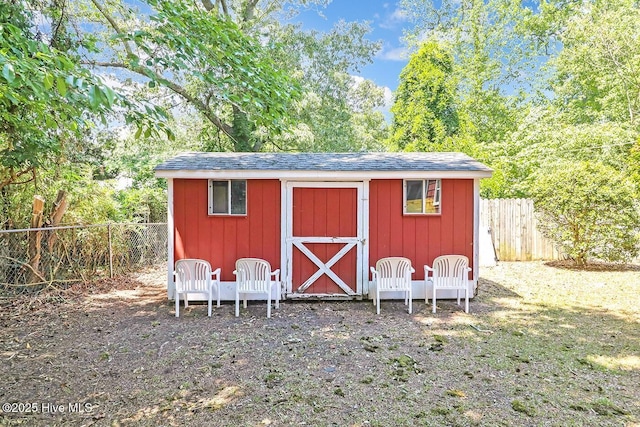 1111 Baxter St, Elizabeth City, NC 27909 - view of shed with a fenced backyard