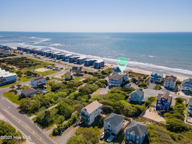 aerial view of extended coastline