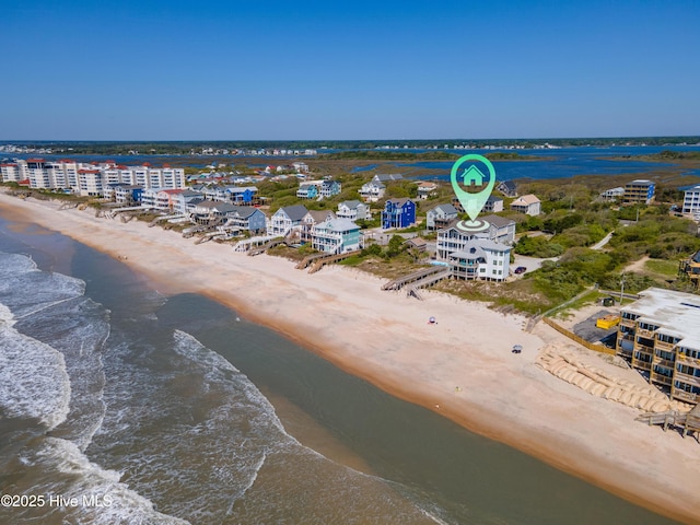 bird's eye view of unending shoreline