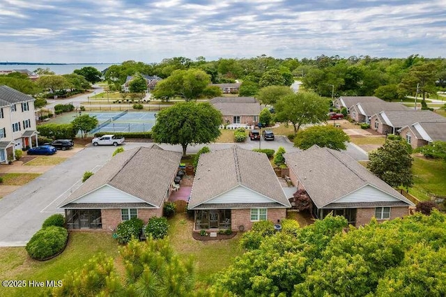 aerial perspective of suburban area