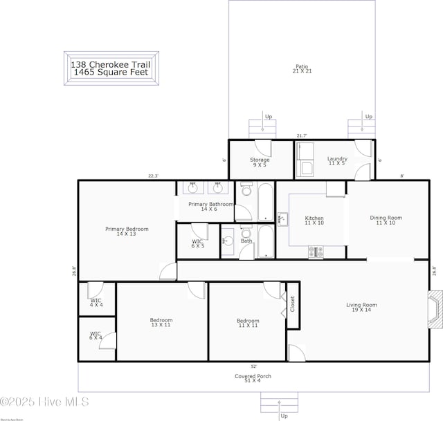 138 Cherokee Trl, Wilmington, NC 28409 - home floor plan