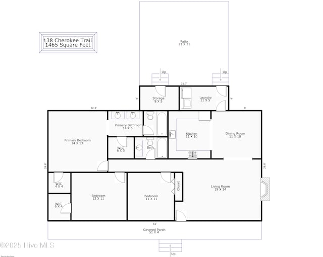 138 Cherokee Trl, Wilmington, NC 28409 - home floor plan