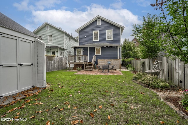 114 N Bonner St, Washington, NC 27889 - rear view of house featuring a patio and a deck